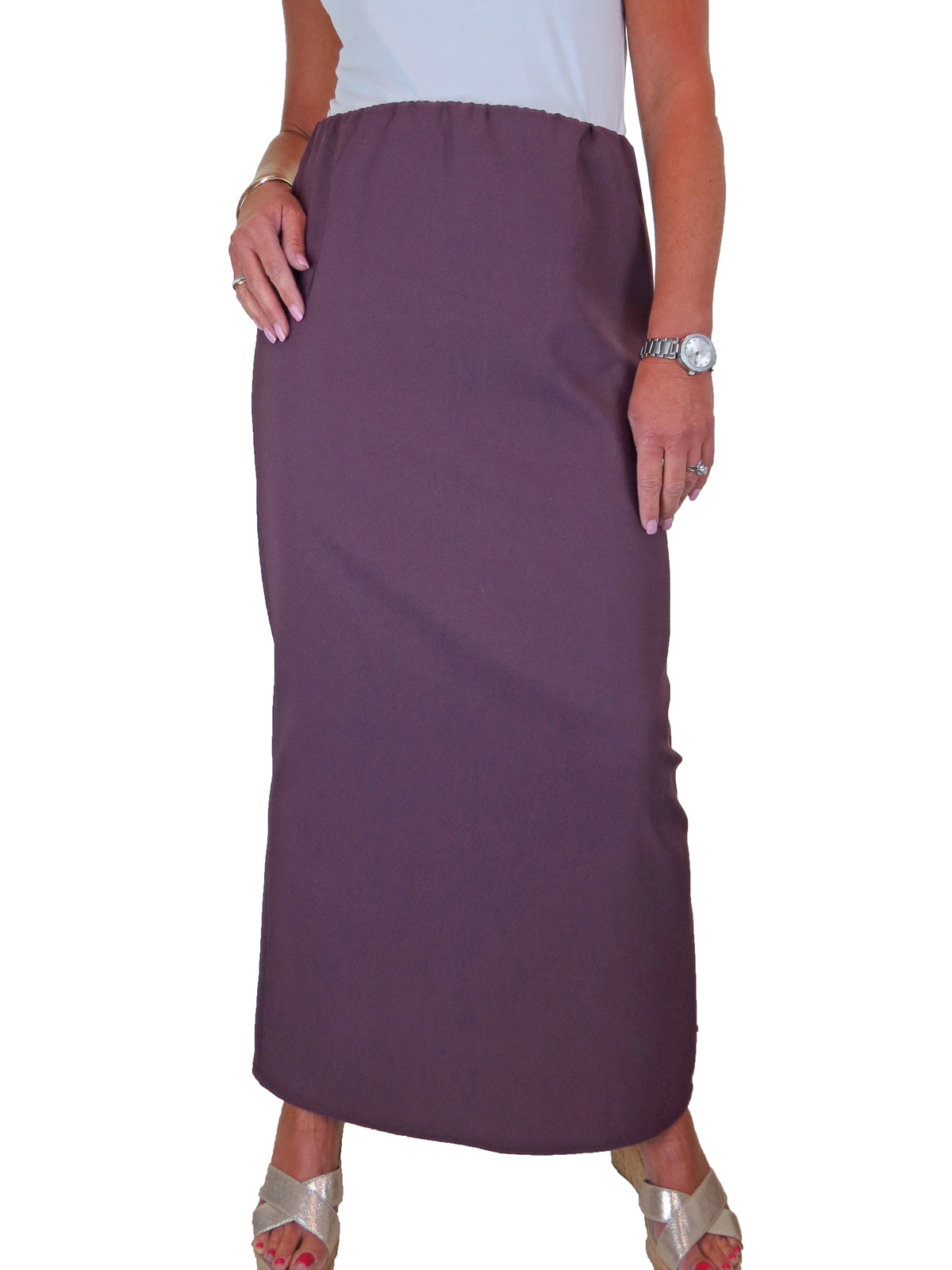 Elastic waist work skirt hotsell