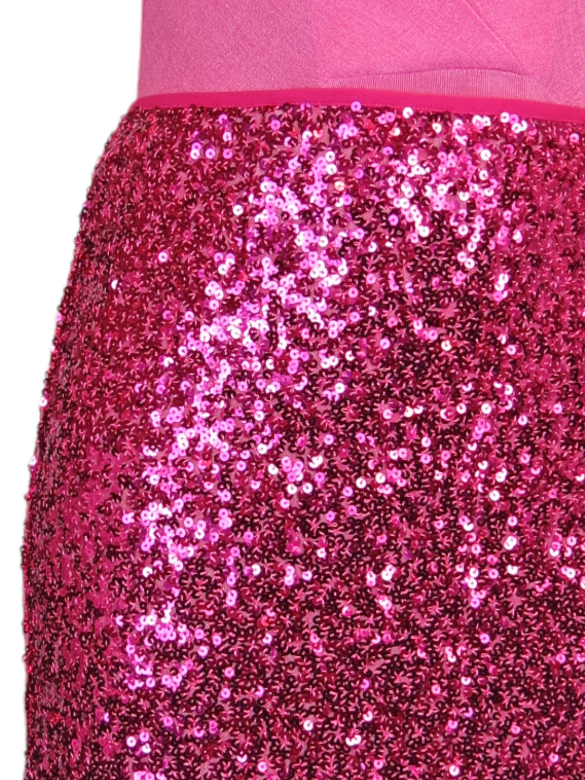 Womens Stretch Sequin Mini Skirt Hot Pink