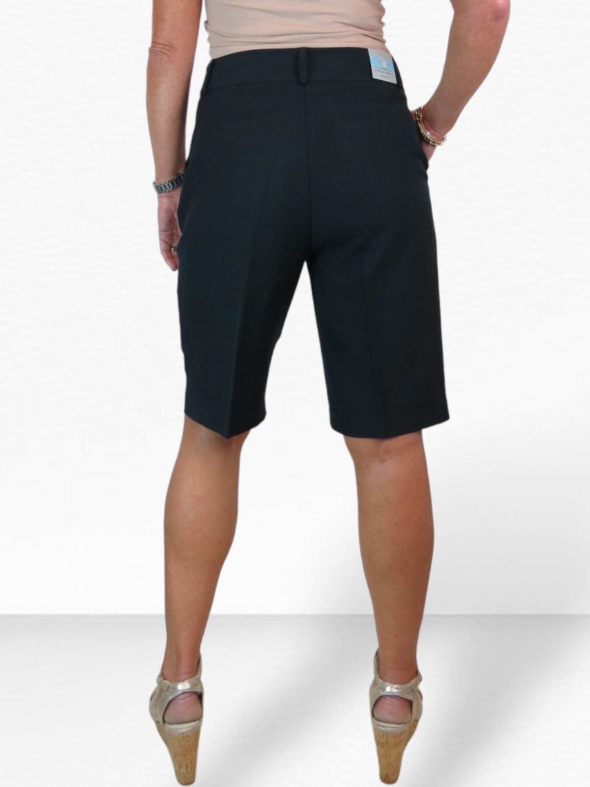 Ladies Smart Tailored Shorts Black Icecoolfashion